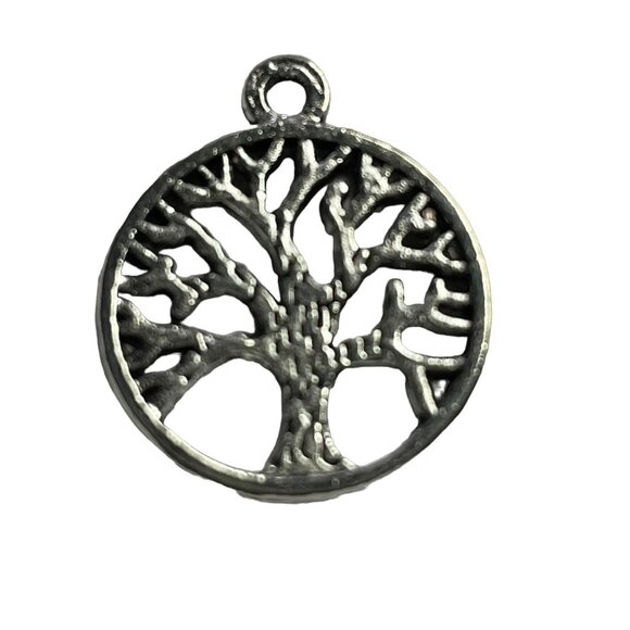 Tree of Life Pendant Silver Tone Charm Bracelet Necklace u Jewelry Craft Dangle - Picture 2 of 3
